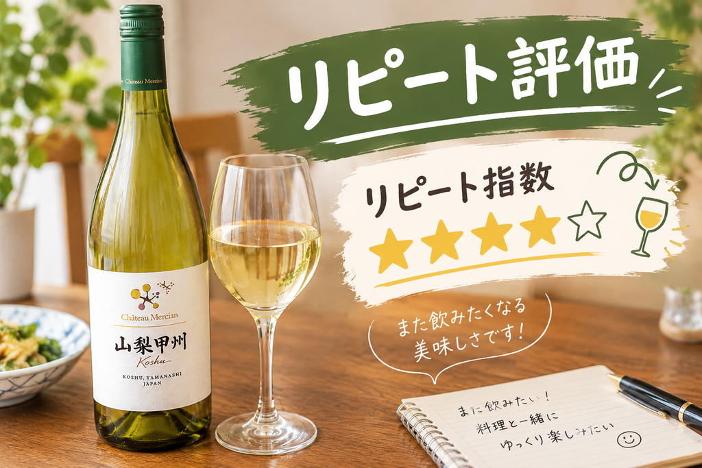 シャトー・メルシャン山梨甲州のリピート評価