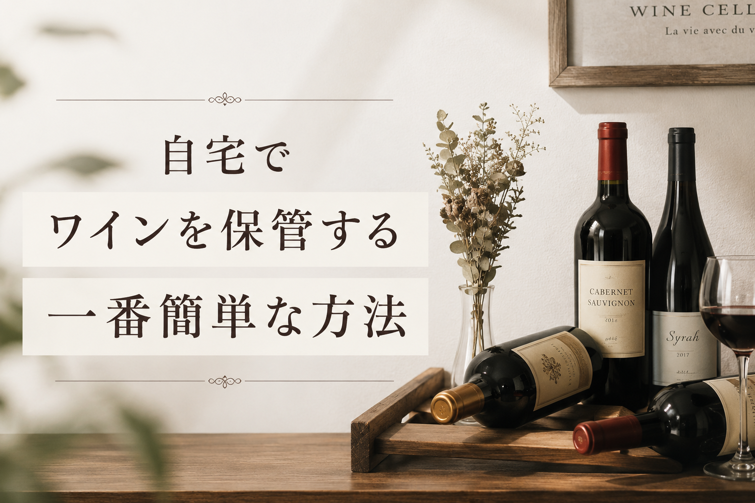 自宅でワインを保管する一番簡単な方法